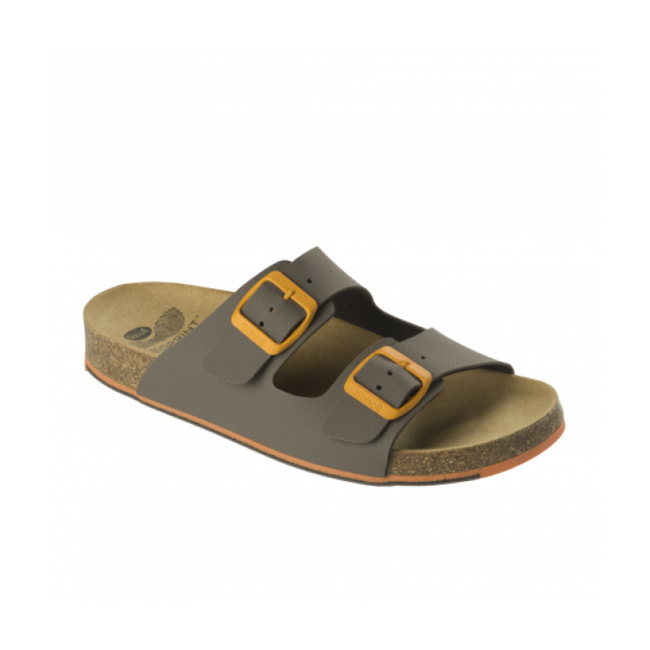 Scholl Spikey SS 6 Ciabatta Donna Plantare Bioprint Marrone/Arancione Misura 38