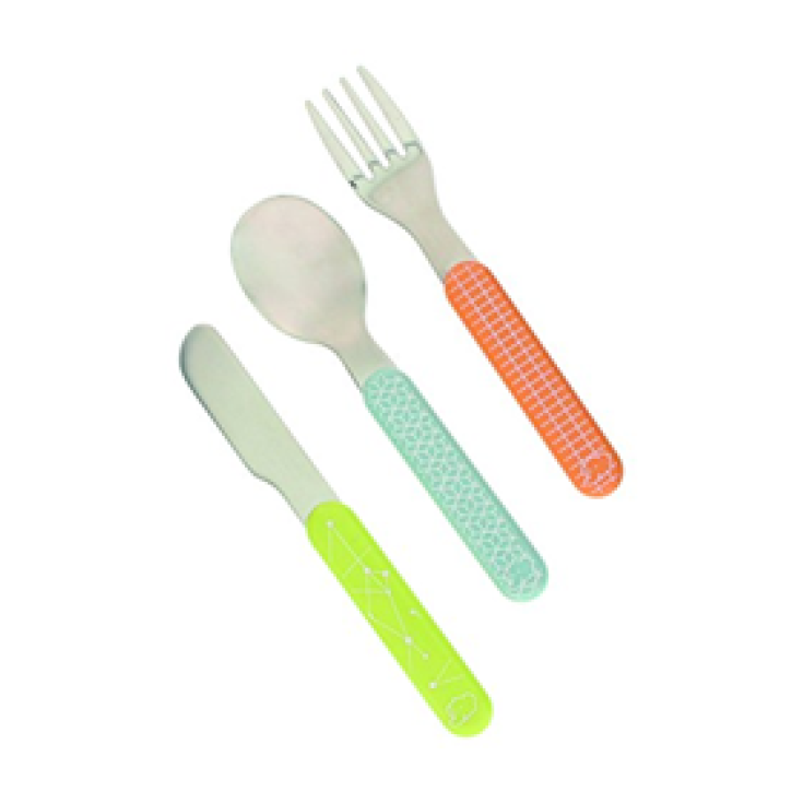 Bebe Confort Posate Metalliche Fantasia Rainbow 3 Posate