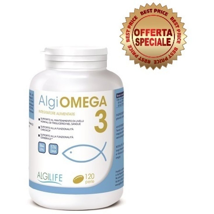 Algilife Algiomega 3 Integratore Alimentare 120 Perle Algilife Algiomega 3 Integratore Alimentare 120 Perle