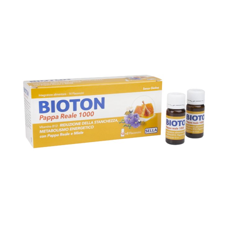 Sella Bioton Pappa Reale 1000 Integratore Alimentare 14 Flaconcini Sella Bioton Pappa Reale 1000 Integratore Alimentare 14 Flaconcini