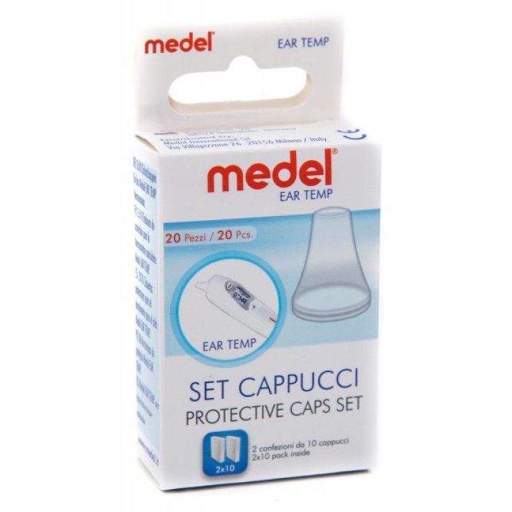 Medel&reg; Ear Temp Set Cappucci Protettivi Per Termometro 20 Pezzi