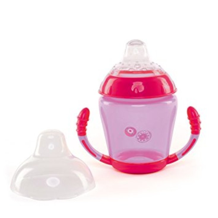 Nuvita Tazza con Beccuccio in Silicone e Manico Rosa