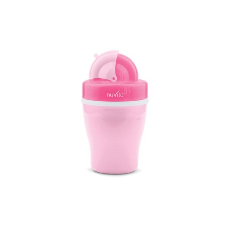 Nuvita Tazza Con Cannuccia E Doppio Isolamento Termico Colore Rosa 1 Pezzo