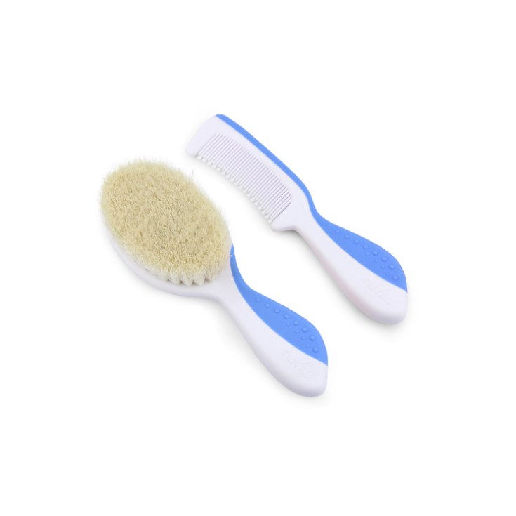 Nuvita Kit Capelli Spazzola E Pettine Colore Blu