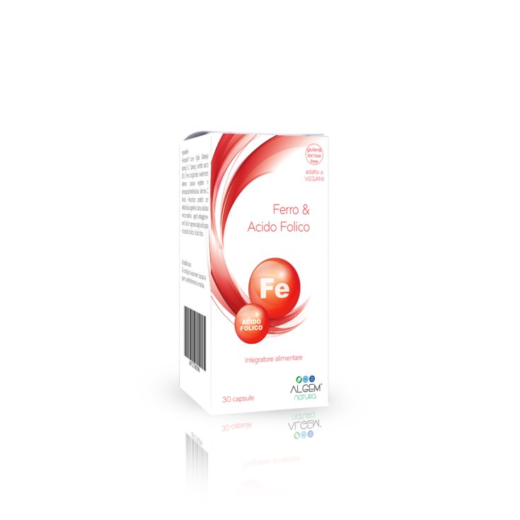 Algem Natura Ferro&Acido Folico Integratore Alimentare 30 Capsule Algem Natura Ferro&Acido Folico Integratore Alimentare 30 Capsule