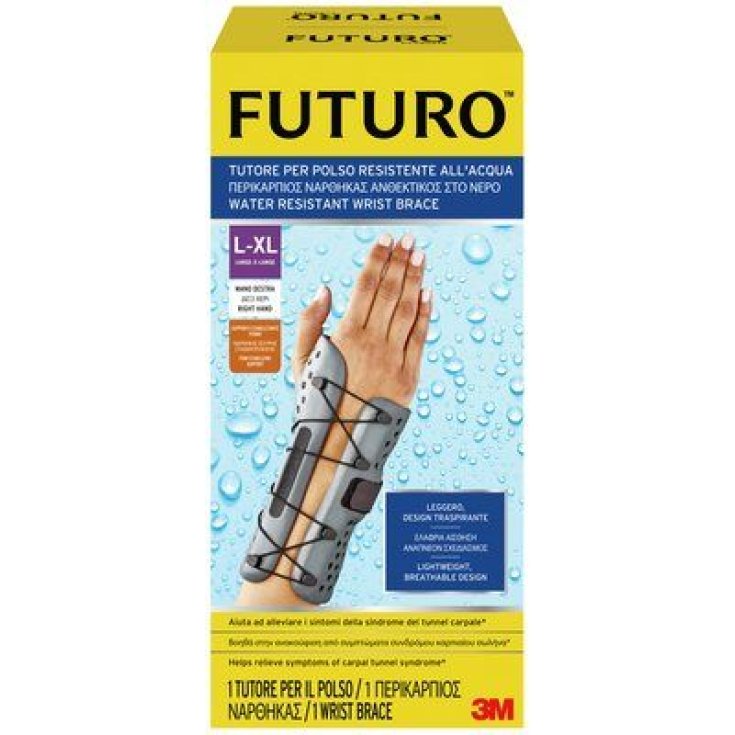 3M Futuro Tutore Polso Destro Resistente All'acqua Taglia L/XL 3M Futuro Tutore Polso Destro Resistente All'acqua Taglia L/XL