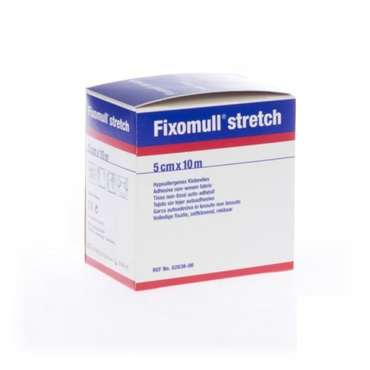 BSN Fixomull Stretch Garza Autoadesiva in TNT Estensibile 10m x 5cm