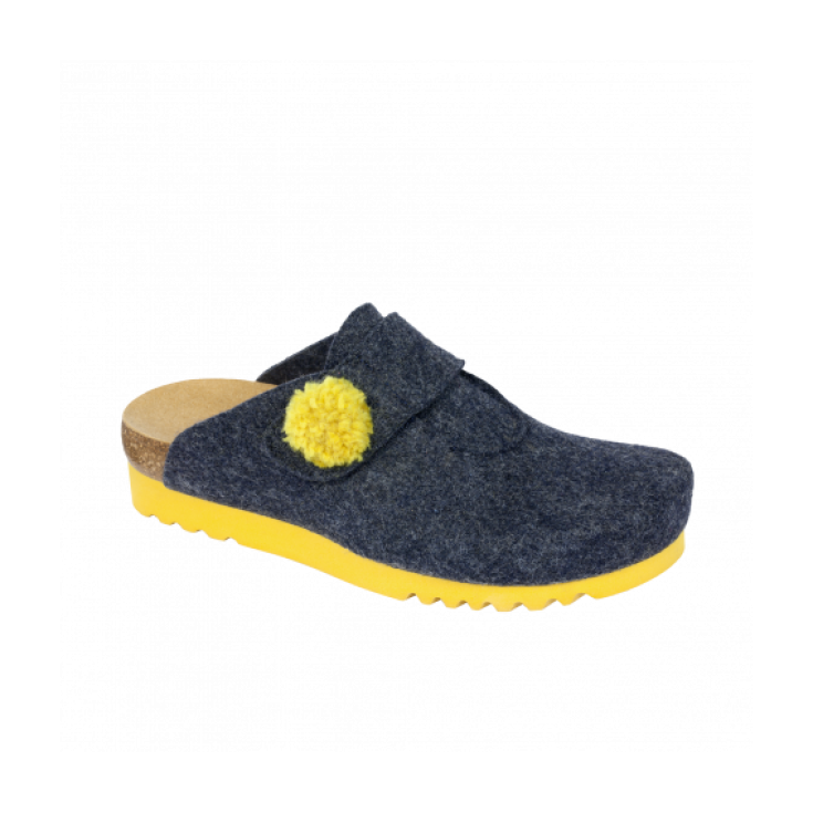 Scholl Elvy Ciabatta Donna Colore Navy Blu/Giallo Taglia 39