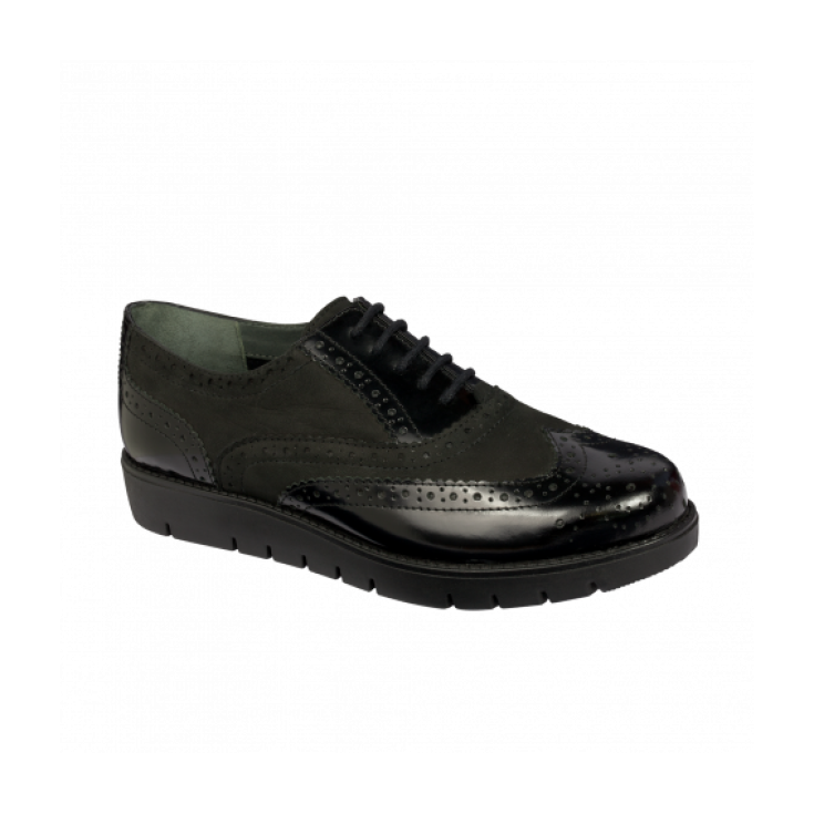 Scholl Virginia Nubuck Pelle Lucida Donna Nero 37