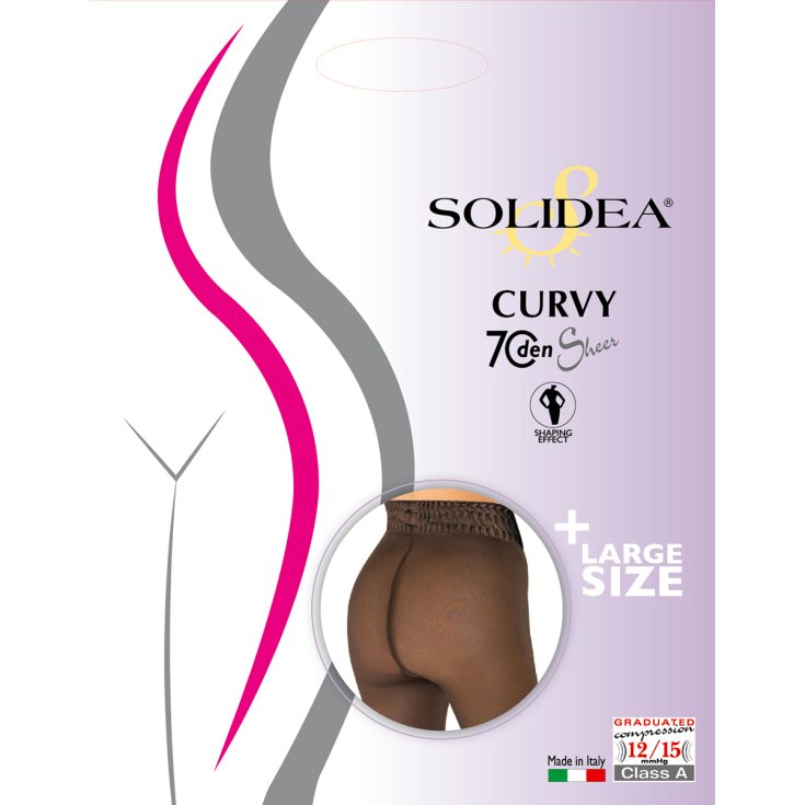 Solidea Curvy 70 Sheer Collant Colore Camel 1s-xl