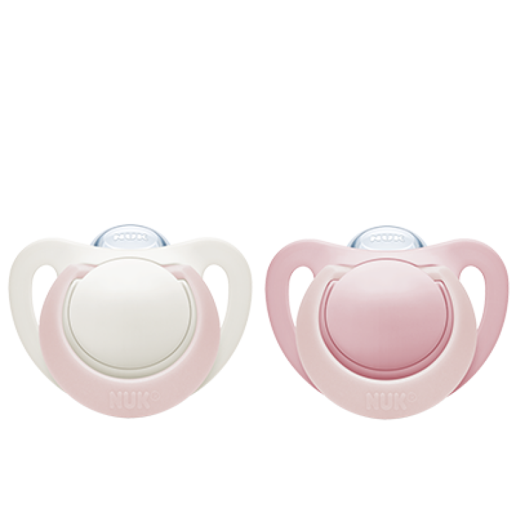 Nuk Succhietto In Silicone Colore Rosa 0-6M 2 Pezzi