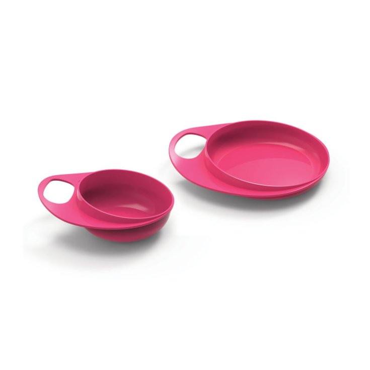 Nuvita Easy Eating Set Piatto E Ciotola Colore Rosa