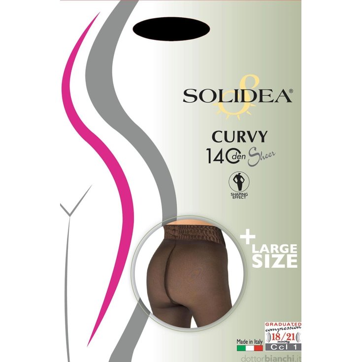 Solidea Curvy 140 Sheer Collant Colore Nero Taglia  2 M-Xl 1 Paio