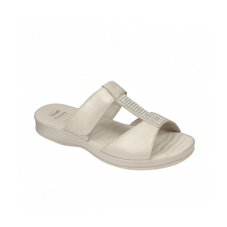 Dr Scholl Zelma Pea Leath Ciabatta In Pelle Donna Colore Ivory Misura 40