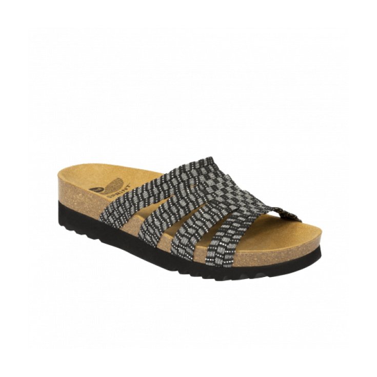 Scholl Saiki Sandalo Senza Cinturino Nero/Peltro Misura 38
