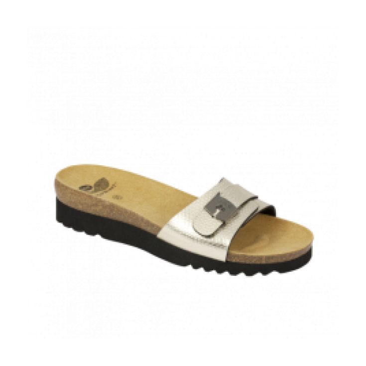 Dr.Sholl's Ciabatta Da Donna Mod. Ginni Synthetic Printed Platino Misura 35