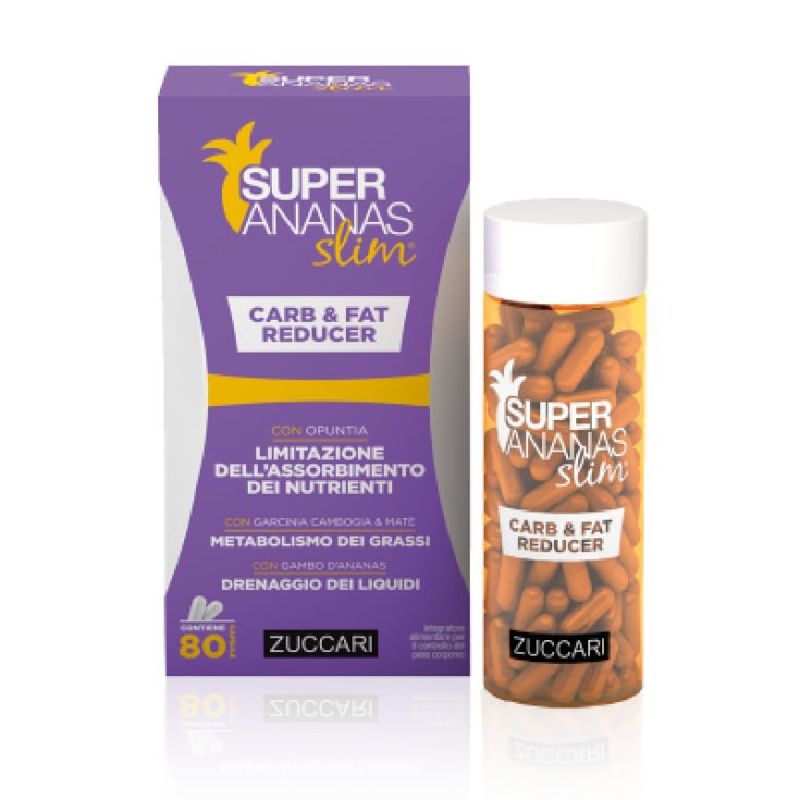 Zuccari Super Ananas Slim Carb & Fat Reducer Integratore Alimentare 80 Capsule