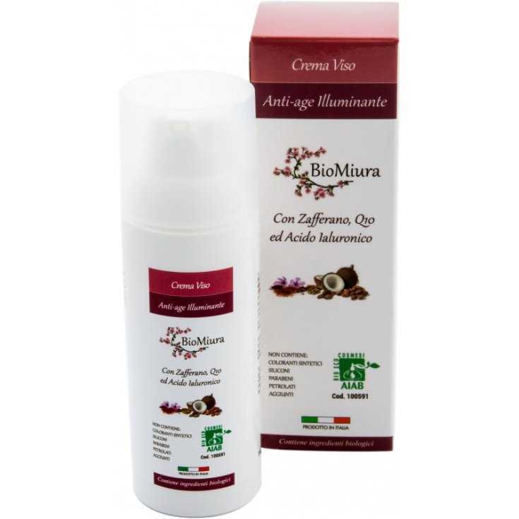 BioMiura Crema Viso Anti-Age Illuminante Allo Zafferano 50ml