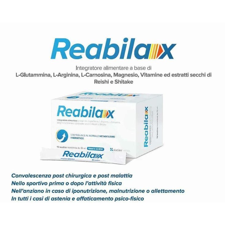 Audax Pharma Reabilax Integratore Alimentare 15 Bustine 10ml Audax Pharma Reabilax Integratore Alimentare 15 Bustine 10ml