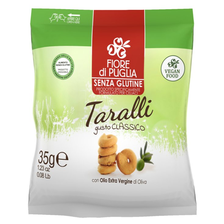 Fiore Di Puglia Taralli Gusto Classico Con Olio Extra Vergine Di Oliva Senza Glutine 35g