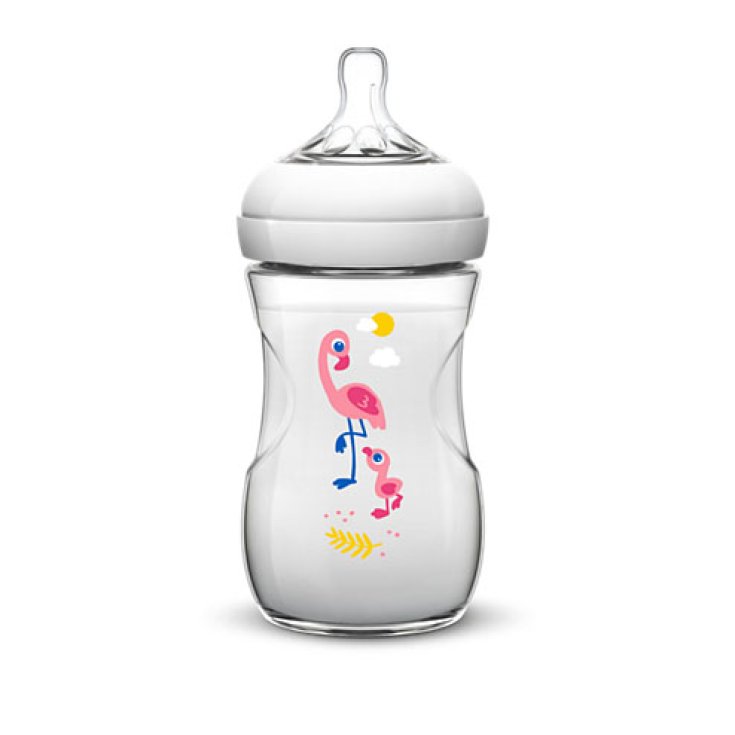 Philips Avent Biberon Naturale Anti-Colica Disegno Fenicottero 260ml
