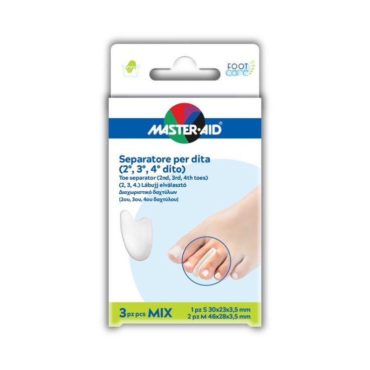 Master-Aid&reg; Foot Care Separatore Per Dita (2&deg;, 3&deg;,4&deg; Dito) 3 Pezzi