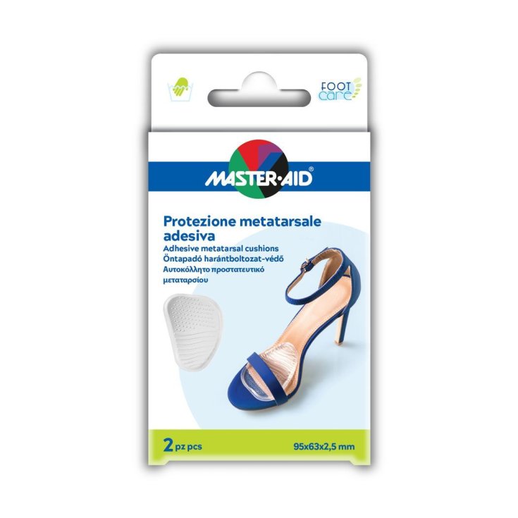 Master-Aid&reg; Foot Care Protezione Metatarsale Adesiva Realizzata In Gel Trasparente 2 Pezzi 95x63x2,5mm