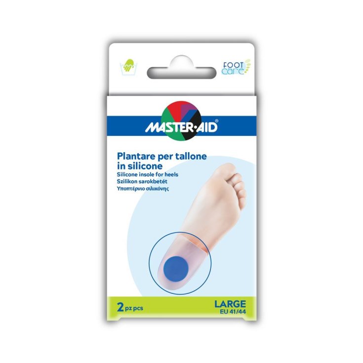 Master-Aid&reg; Foot Care Plantare Per Tallone In Silicone Misura Large 2 Pezzi