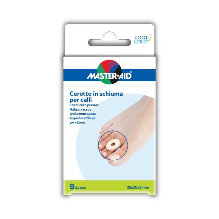 Master-Aid&reg; Foot Care Cerotto In Schiuma Per Calli Misura 25 x 20 x 3mm 9 Pezzi