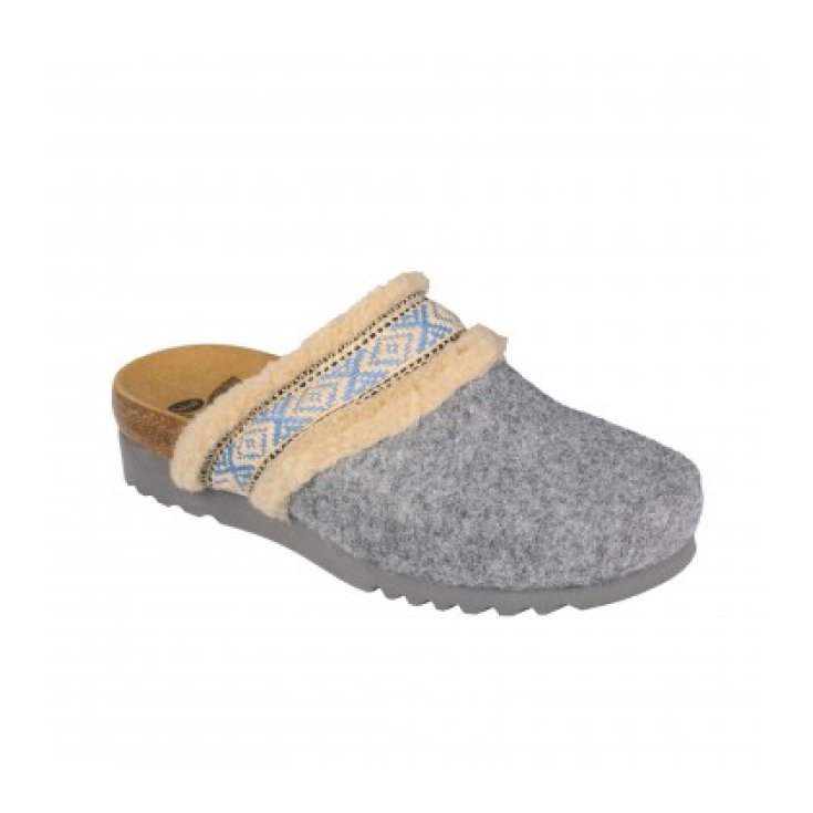 Dr. Scholl&reg; Maya Calzatura Donna In Feltro Pelliccia Sintetica E Rafia Colore Grey Misura 39