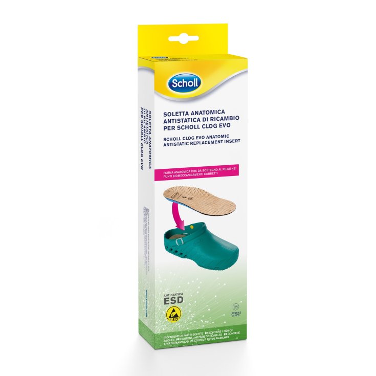 Scholl Clog Evo Solette Di Ricambio Anatomiche Antistatiche Misura 36-37 1 Paio