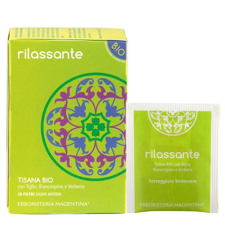 Erboristeria Magentina&reg; Rilassante Tisana BIO Con Tiglio, Biancospino E Verbena 20 Filtri