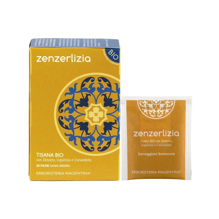 Erboristeria Magentina&reg; Zenzerlizia Tisana BIO Con Zenzero, Liquirizia E Coriandolo 20 Filtri