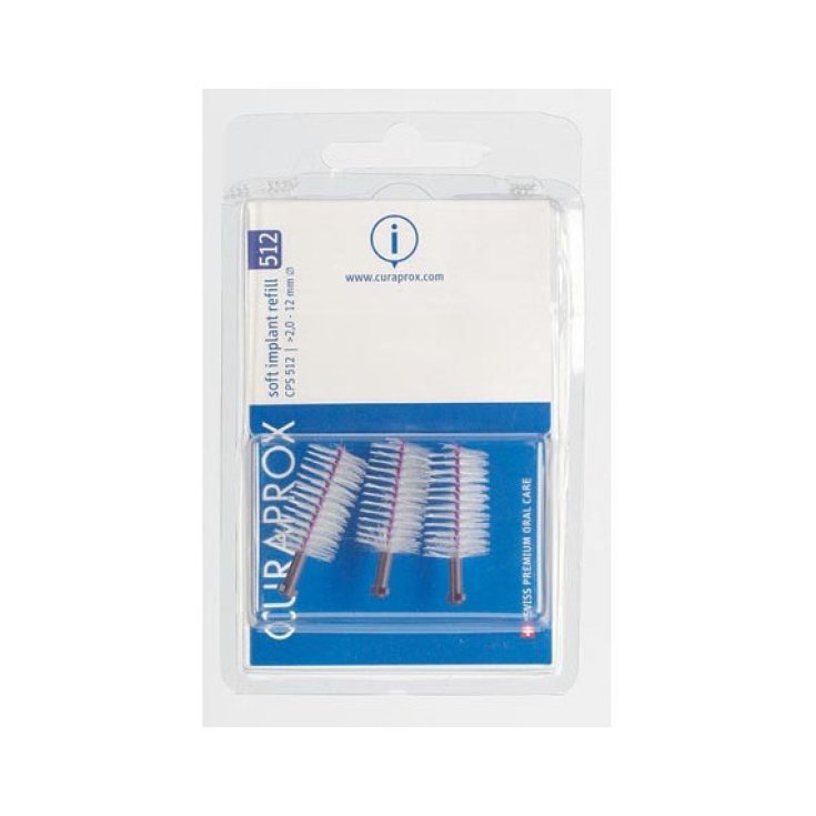 Curaprox Soft Implant Refill 512 Colore Viola 3 Spazzole