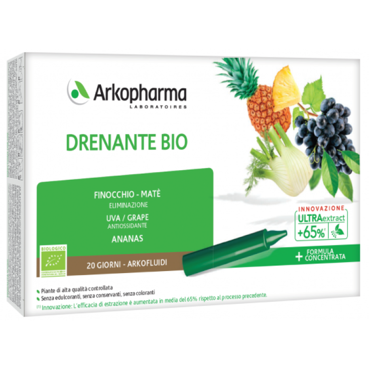 Arkofluidi Us Drenante Bio Integratore Alimentare Senza Glutine 20 Fiale