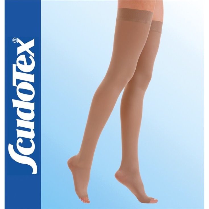 Scudotex Autoreggente Microfibre K2 Punta Aperta Beige Taglia 5