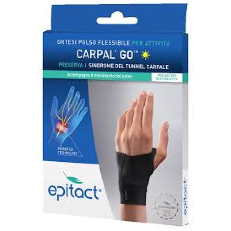 Epitact&reg; Carpal'Go&trade; Ortesi Polso Flessibile Per Sindrome Del Tunnel Carpale Sinistro Taglia S 1 Pezzo