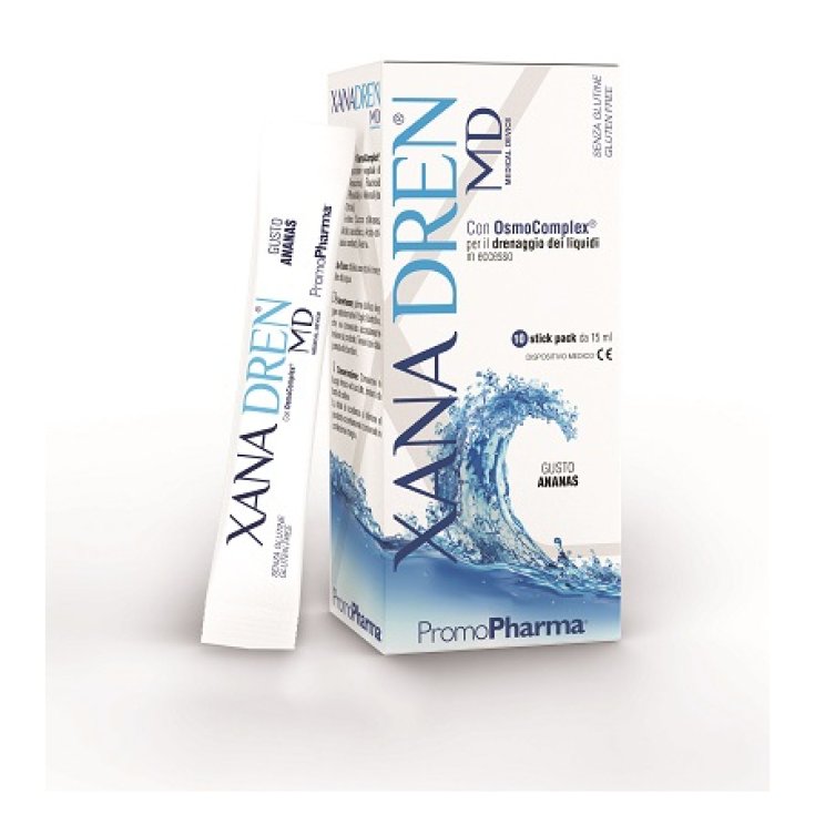 PromoPharma Xanadren Md Integratore Alimentare Gusto Arancia 10 Stick Da 15ml