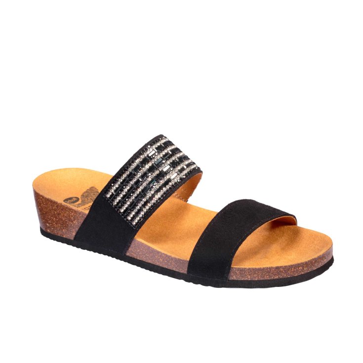 Dr.Scholl Daphne Microfibre+strass Black 41