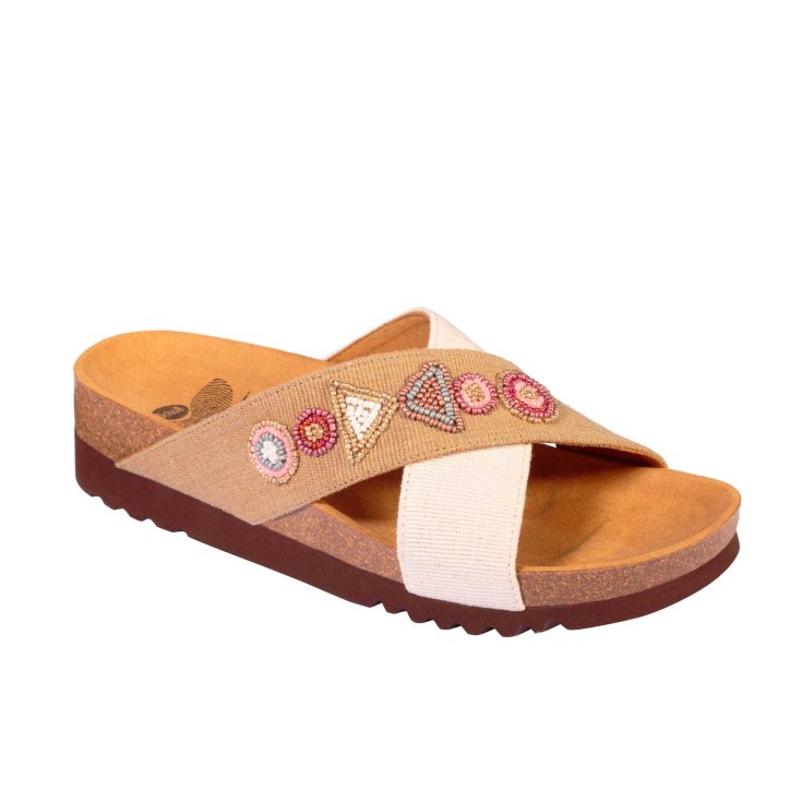 Scholl&reg; La Serena Calzatura Donna Tessuto+Ornamento Plantare Bioprint&reg; Colore Marrone Misura 37