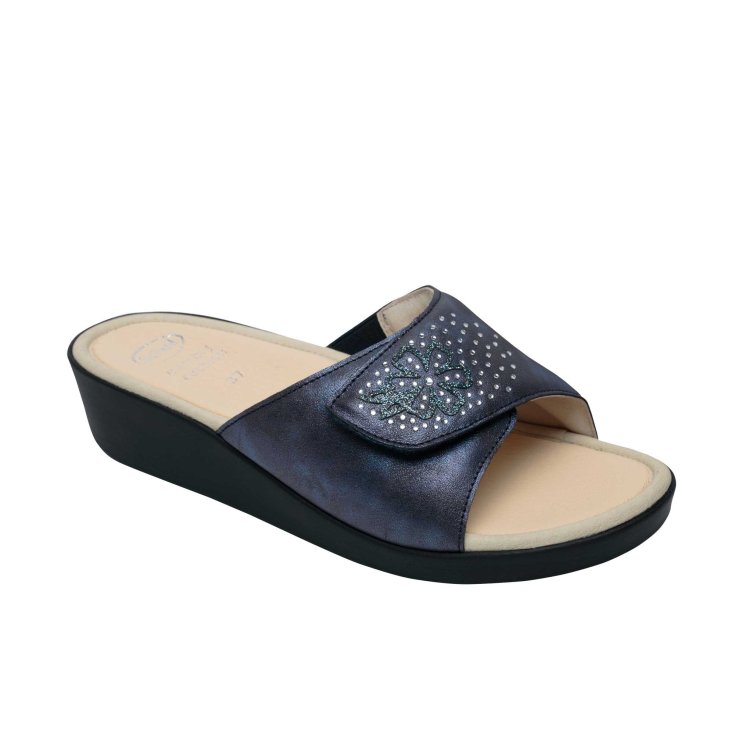 Dr.Scholl Ledel Synthetic+strass Navy 35