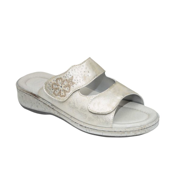 Scholl&reg; Matilda Calzatura Donna Laminato+Strass Plantare Memory Cushion&reg; Colore Avorio Misura 36