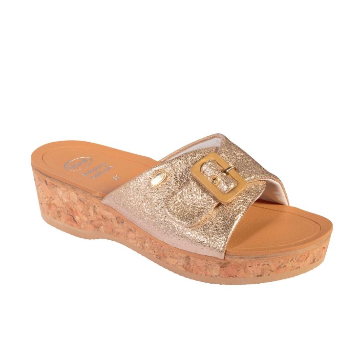Dr.Scholl Wappy Wrinkled Synt Platino 35