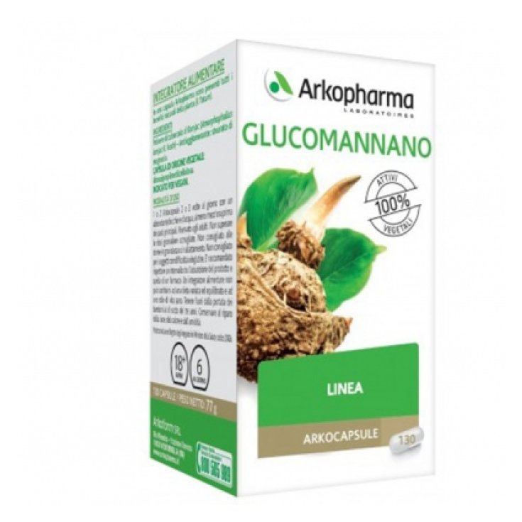 Arkopharma Arkocapsule Glucomannano - Linea Integratore Alimentare 130 Capsule Arkopharma Arkocapsule Glucomannano - Linea Integratore Alimentare 130 Capsule