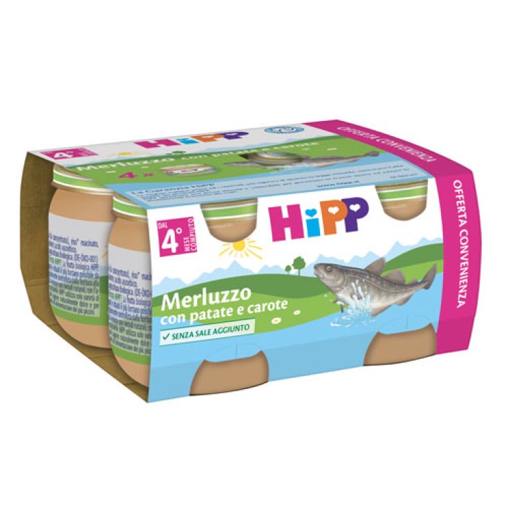Hipp Merluzzo Con Patate E Carote 4x80g