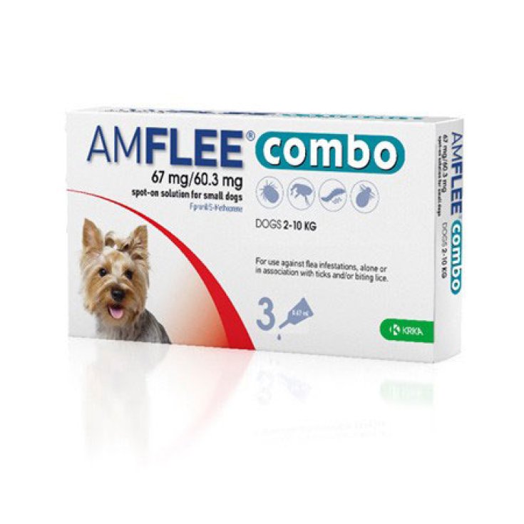 AMFLEE&reg; Combo 67mg/60,3mg Cani (2-10Kg) KRKA 3 Pipette