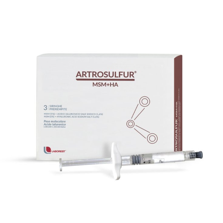 ARTROSULFUR&reg; MSM+HA LABOREST&reg; 3 Siringhe Preriempite