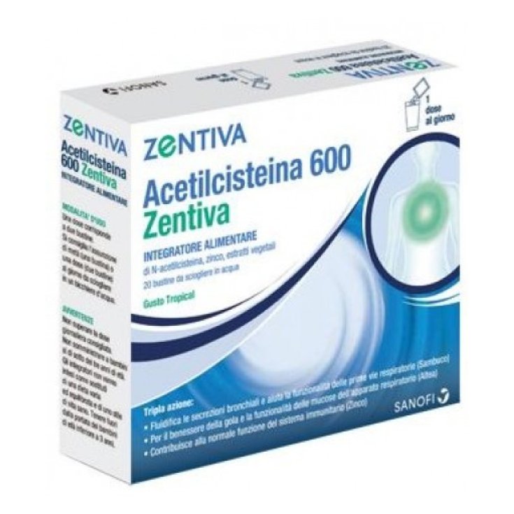 Acetilcisteina 600 Zentiva 10 Bustine