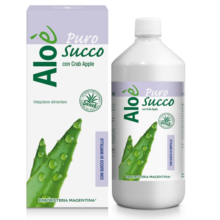 Alo&egrave; Puro Con Succo Di Mirtillo ERBORISTERIA MAGENTINA&reg; 1L