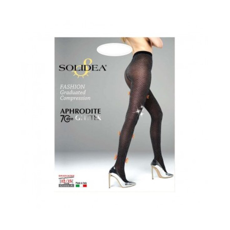 Aphrodite Collant 70 Den Glitter Solidea&reg; Colore Nero Taglia XL 1 Paio